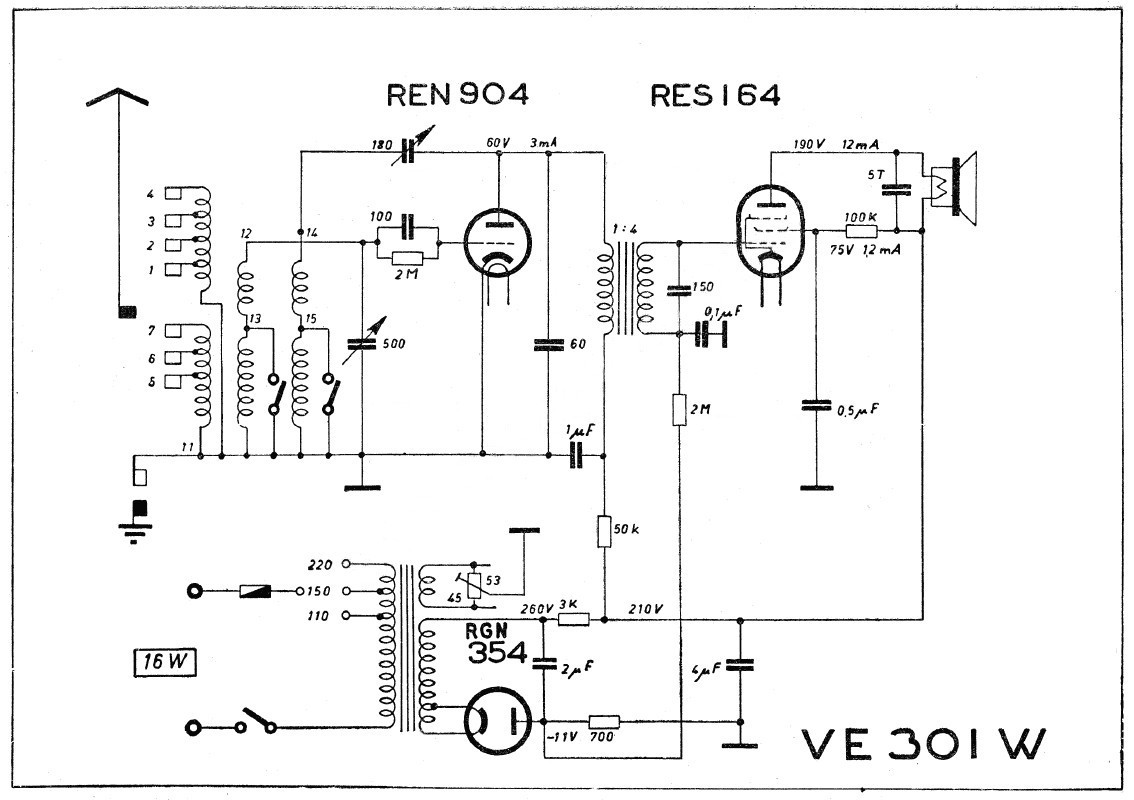 VE301W schematics